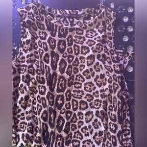 Crazy Train Wild Leopard sleeveless blouse